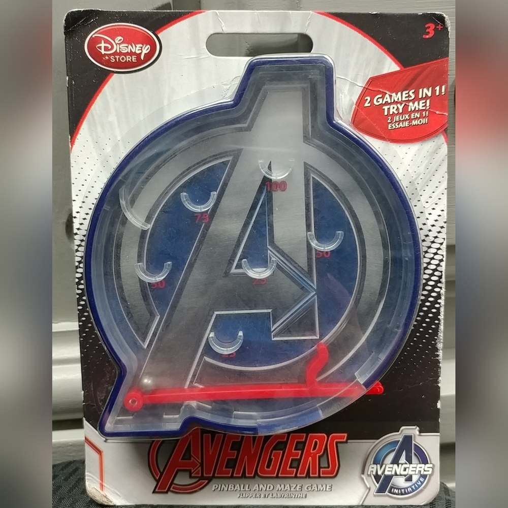New Marvel Avengers 5" Pinball & Maze Game Disney Store 2 Games in 1